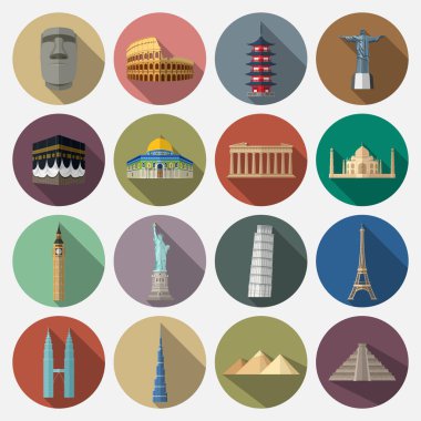 Seyahat Yerler Icon set
