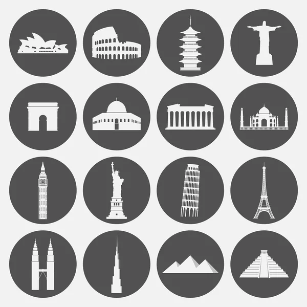 Conjunto Iconos Viajes — Archivo Imágenes Vectoriales