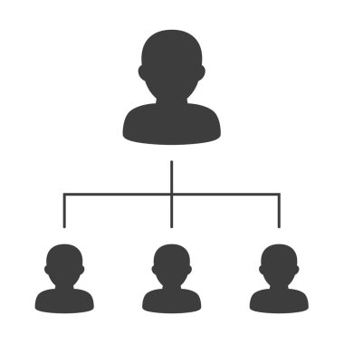 Şirket kuruluş şeması ile iş insanlar kutsal kişilerin resmi