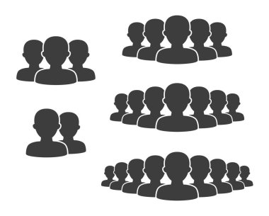 Beyaz arka plan üstünde insanlar kutsal kişilerin resmi kümesi