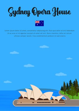 Vektör çizim Avustralya'da Sydney Opera Binası