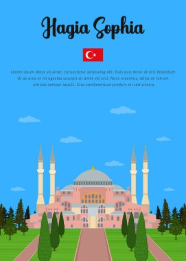 Ayasofya'nın Istanbul'daki vektör çizim