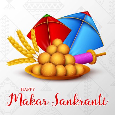 Mutlu Makar Sankranti tebrik kartı