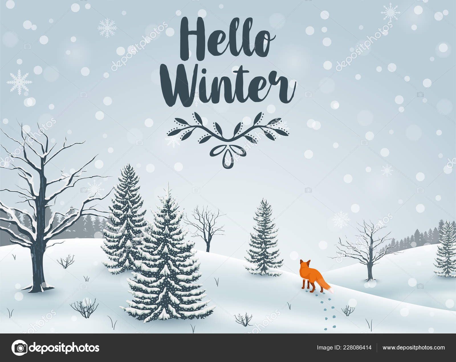 Vector Illustration Happy Winter Landscape Fox Animal Stock Vector Image by ©dreamcreation01 #228086414 Vector Illustration Happy Winter Landscape Fox Animal Stock Vector Image by ©dreamcreation01 #228086414