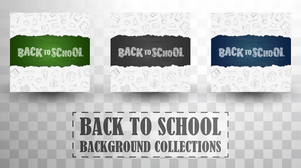 Back to school background collections — Stock Vector