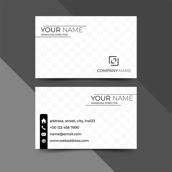 Modern business card design template, design vector illustration — Stock Vector