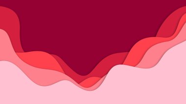 3B soyut arkaplan ve kağıt kesim şekilleri, vektör illüstrasyonu