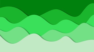 3B soyut arkaplan ve kağıt kesim şekilleri, vektör illüstrasyonu