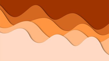 3B soyut arkaplan ve kağıt kesim şekilleri, vektör illüstrasyonu