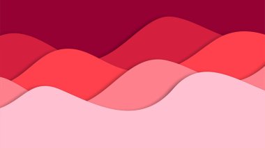 3B soyut arkaplan ve kağıt kesim şekilleri, vektör illüstrasyonu