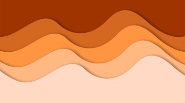 3B soyut arkaplan ve kağıt kesim şekilleri, vektör illüstrasyonu