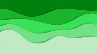 3B soyut arkaplan ve kağıt kesim şekilleri, vektör illüstrasyonu