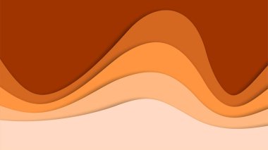 3B soyut arkaplan ve kağıt kesim şekilleri, vektör illüstrasyonu