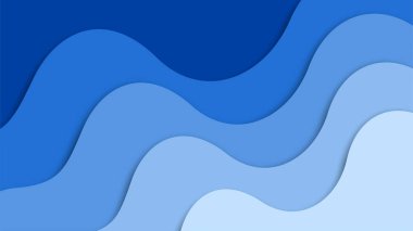 3B soyut arkaplan ve kağıt kesim şekilleri, vektör illüstrasyonu