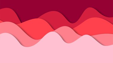 3B soyut arkaplan ve kağıt kesim şekilleri, vektör illüstrasyonu