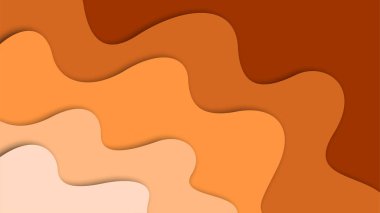 3B soyut arkaplan ve kağıt kesim şekilleri, vektör illüstrasyonu