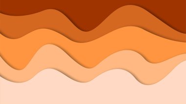 3B soyut arkaplan ve kağıt kesim şekilleri, vektör illüstrasyonu