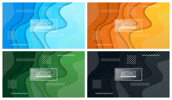 Fond Liquide Géométrique Coloré Avec Des Formes Gradient Fluide — Image vectorielle