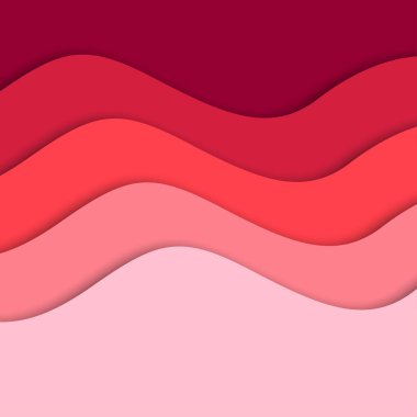 3B soyut arkaplan ve kağıt kesim şekilleri, vektör illüstrasyonu