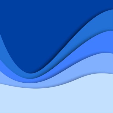 3B soyut arkaplan ve kağıt kesim şekilleri, vektör illüstrasyonu