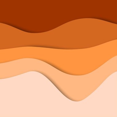 3B soyut arkaplan ve kağıt kesim şekilleri, vektör illüstrasyonu