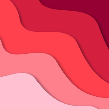 3B soyut arkaplan ve kağıt kesim şekilleri, vektör illüstrasyonu