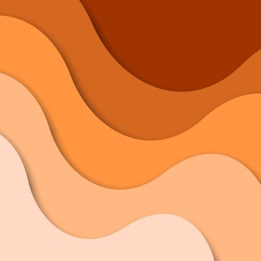 3B soyut arkaplan ve kağıt kesim şekilleri, vektör illüstrasyonu