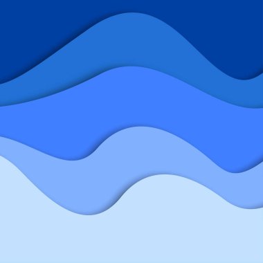 3B soyut arkaplan ve kağıt kesim şekilleri, vektör illüstrasyonu