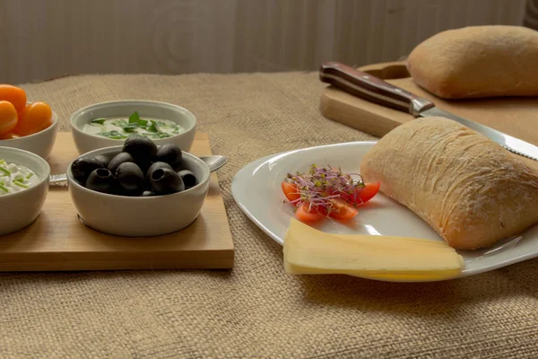 Comida Mañana Con Aditivos Tazones Pequeños —  Fotos de Stock