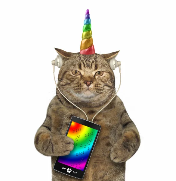tek boynuzlu at kedi kulaklik bir