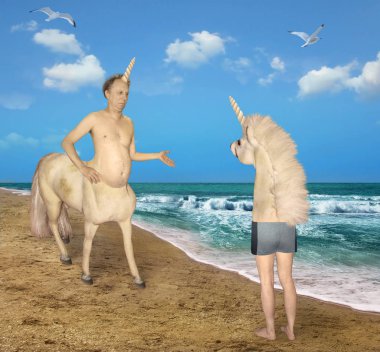 Unicorn bir garip at 2 karşılar