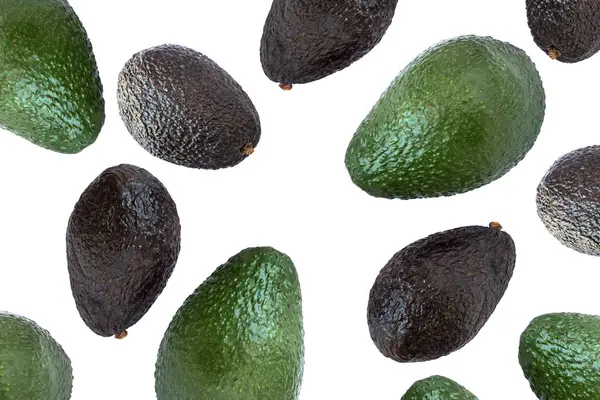 Авокадо Изолированы Белом Фоне — стоковое фото
