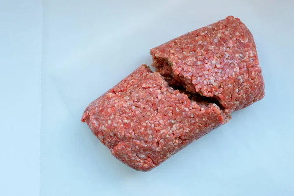 Viande Hachée Crue Pour Cuisson Des Escalopes Hamburgers Boulettes Viande — Photo