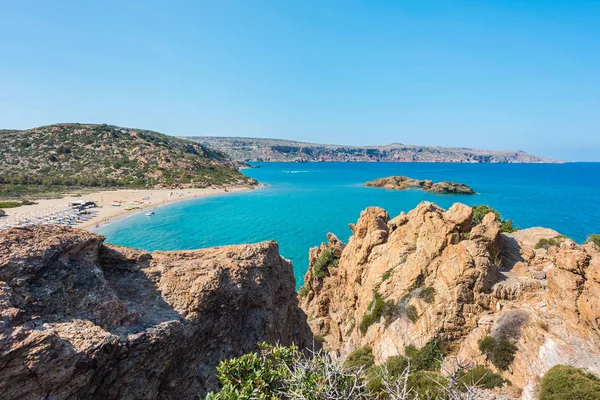 Girit Adası Yunanistan, Vai plajda doğal manzara - Stok İmaj