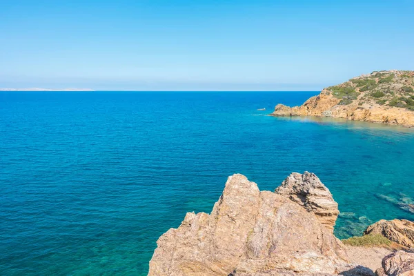 Girit Adası Yunanistan, Vai plajda doğal manzara Stok Fotoğraf