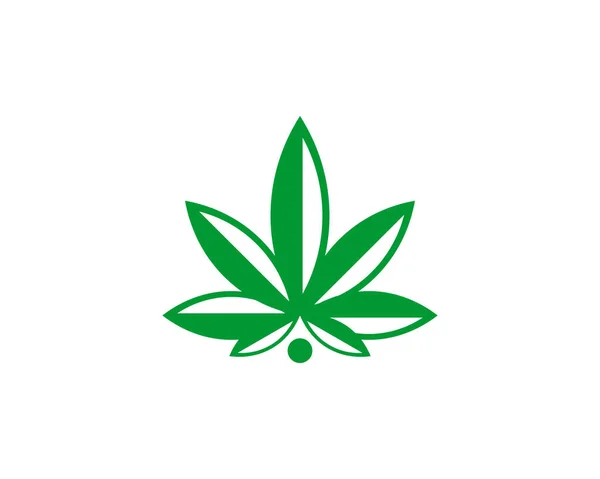 緑の大麻の葉 — ストックベクタ