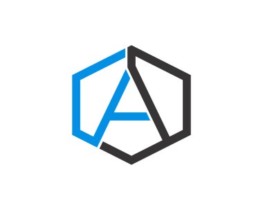 A harfini oluşturan altıgen çizgi