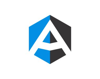 İçinde bir harf olan altıgen şekli