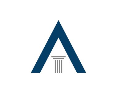 Üçgen A harfinin baş harfi içinde sütun var.