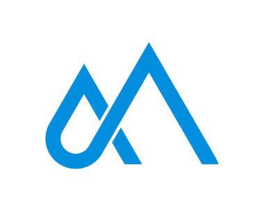 M harfli soyut dağ şekli