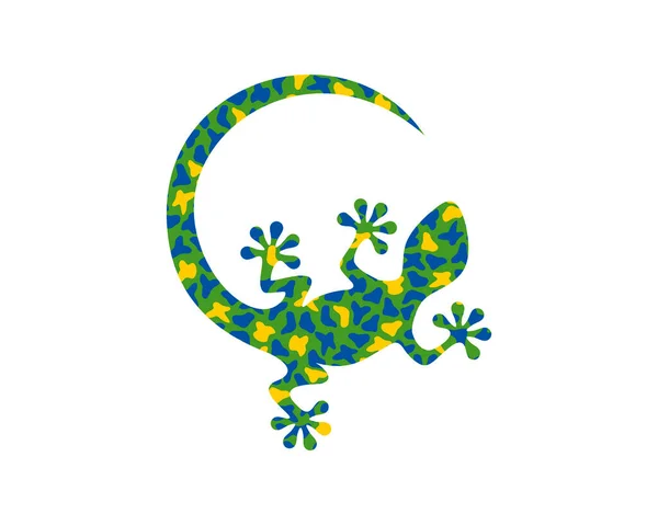 Bunte Geckotöne Bilden Einen Kreis — Stockvektor
