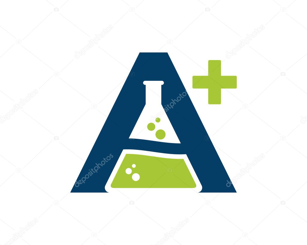 A Letter with laboratory test tube in healthy research