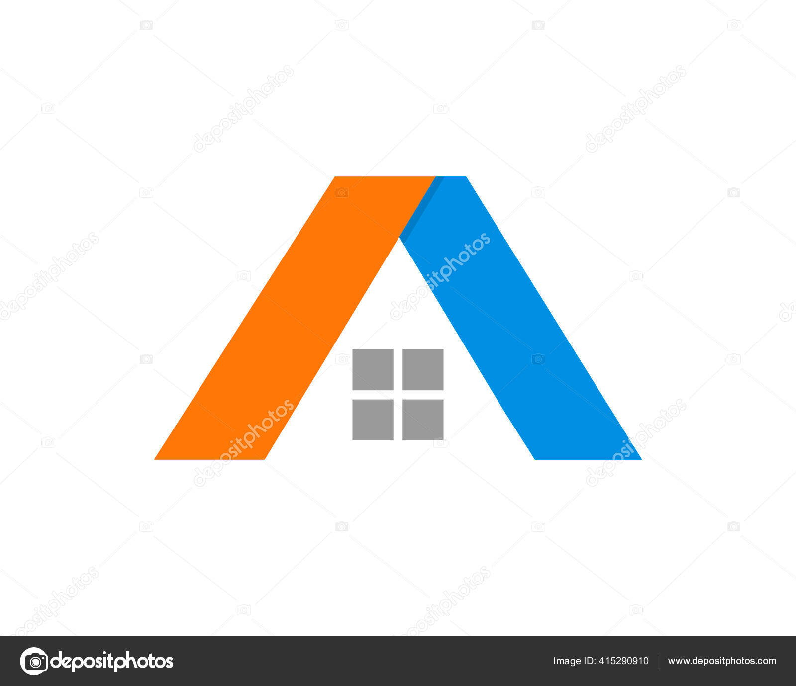 Roof House Form Letter Stock Vector by ©skyace 415290910