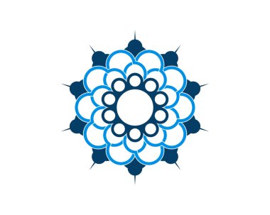 Mavi çiçek vektör illüstrasyonu