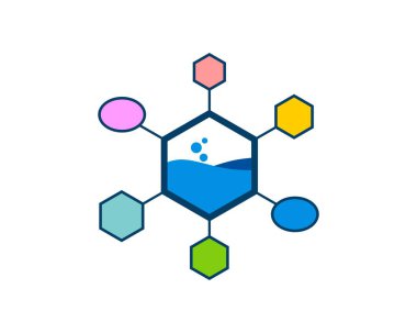 İçinde su olan altıgen şekil