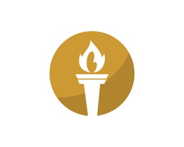 Altın çemberin içindeki meşale