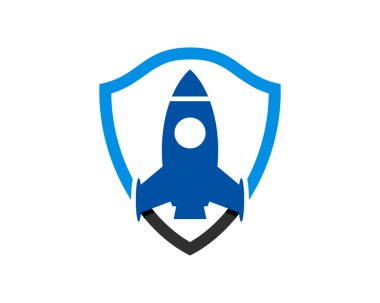 Mavi roket kalkanın içinde