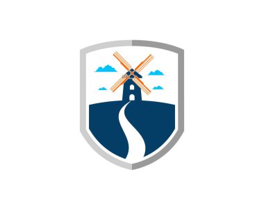 Çiftlik ve yel değirmenli kalkan