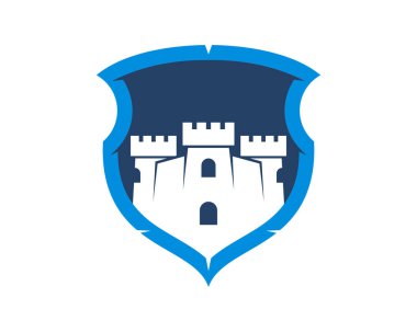 Mavi kalkanın içindeki kale