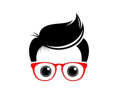 Kırmızı gözlüklü inek havalı çocuk.